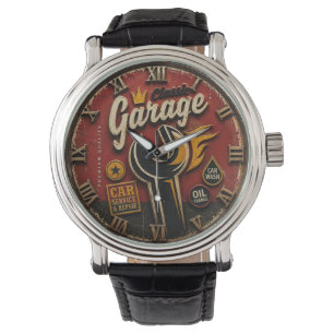 Vintage Garage Tools Classic Mechanic Workshop Watch