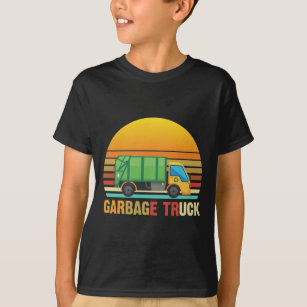 Vintage Garbage Truck Kids Trash Recycling T-Shirt