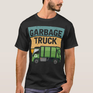 Vintage Garbage Truck Trash Recycling funny yoga f T-Shirt