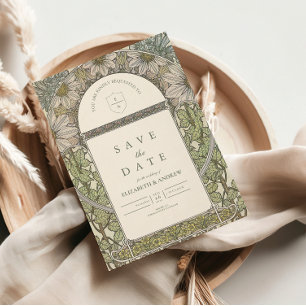 Vintage Garden Arch wedding Save The Date