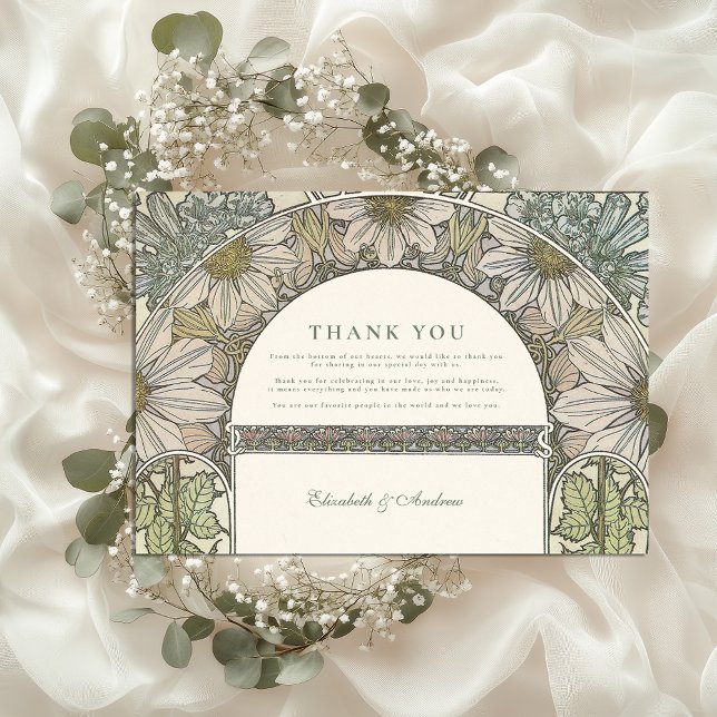 Vintage Garden Arch wedding Thank You Card (Creator Uploaded)