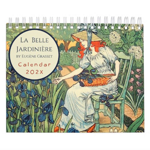 Vintage Garden Art Nouveau Grasset Jardiniere Calendar