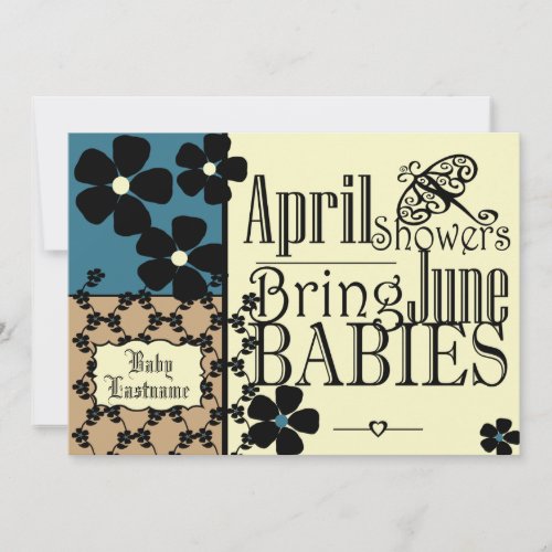 Vintage Garden Baby Shower Personalized Invitations