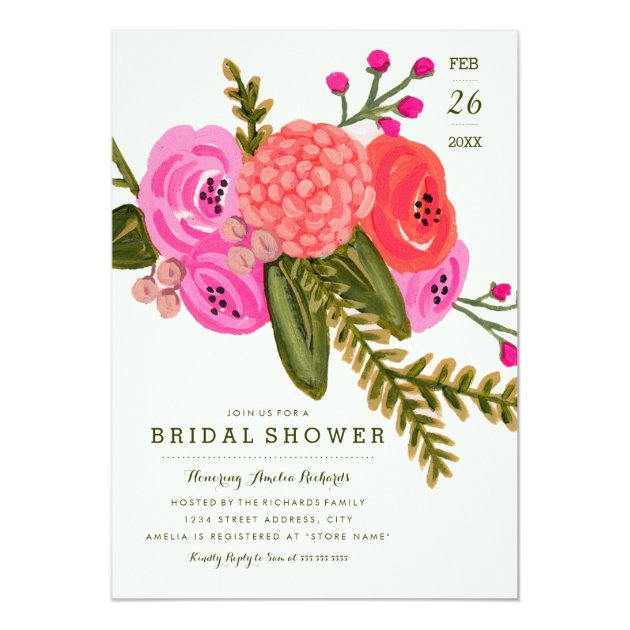 Vintage Garden Bridal Shower Invitation