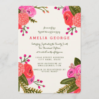 Vintage Garden Bridal Shower Invitation
