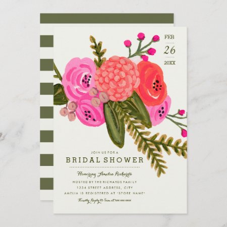 Vintage Garden Bridal Shower Invitation