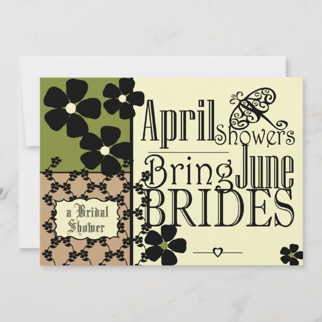 Vintage Garden Bridal Shower Invitation (Front)