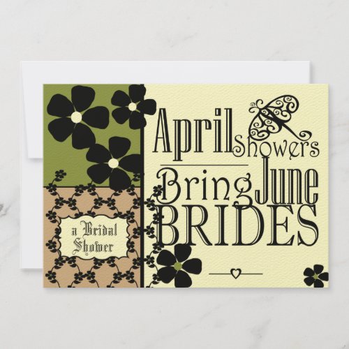 Vintage Garden Bridal Shower Custom Invite