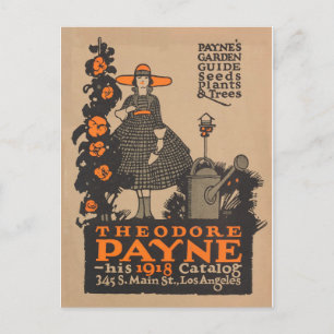 Vintage garden catalog ad card