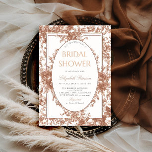Vintage Garden Chateau Toile Autumn Bridal Shower Invitation