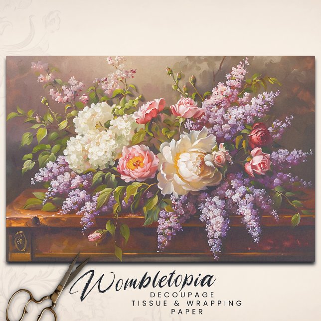 Vintage Garden Classic Rose & Lilac Decoupage Tissue Paper (Creator Uploaded)