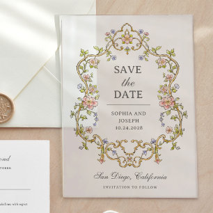 Vintage Garden   Colorful Luxe Save the Date