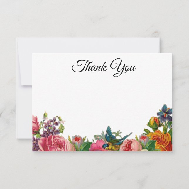 Vintage Garden (customizable) Thank You (Front)