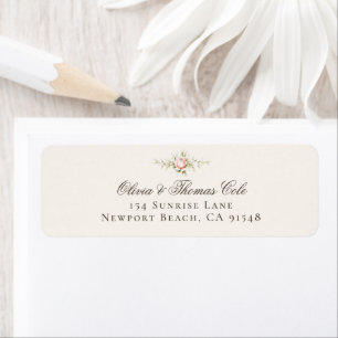 Vintage Garden Ethereal Wedding Return Address Label