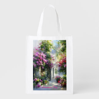 Vintage Garden Floral Reusable Grocery Bag