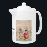 Vintage Garden Floral Time for Tea Bridal Shower Teapot<br><div class="desc">Inspired by a beautiful frieze from the Smithsonian's public domain collection, this design features a beautiful garden landscape and two beautiful ladies having an afternoon tea. A delicate and elegant design for a bridal shower or an elegant "partea" for your best friends. Come and join the bride-to-be for an unforgettable...</div>