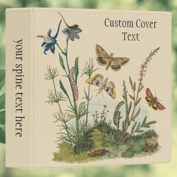 Vintage Garden Insects  Butterflies  Caterpillars Binder by YesterdayCafe at Zazzle