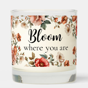 Vintage Garden Light Blush Rose Glow Candle