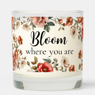 Vintage Garden Light Blush Rose Glow Candle
