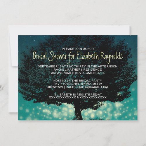 Vintage Garden Light Bridal Shower Invitations