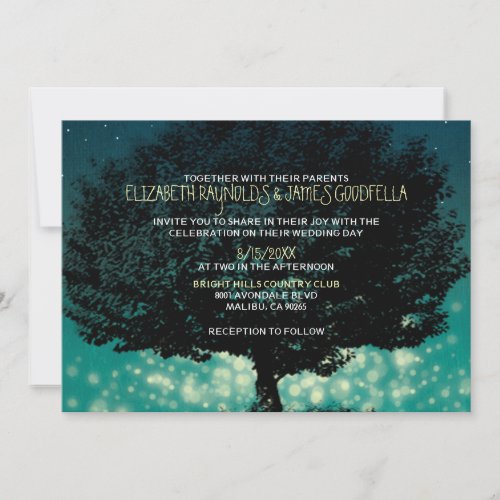 Vintage Garden Light Wedding Invitations