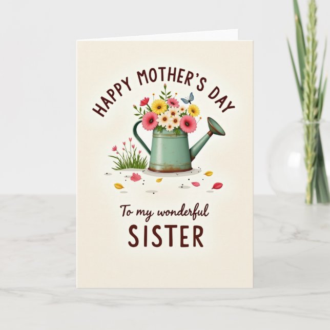 Vintage Garden Mothers Day Card (Front)