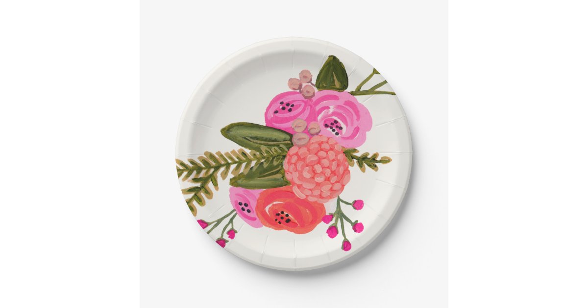 Vintage Garden Paper Plates Zazzle