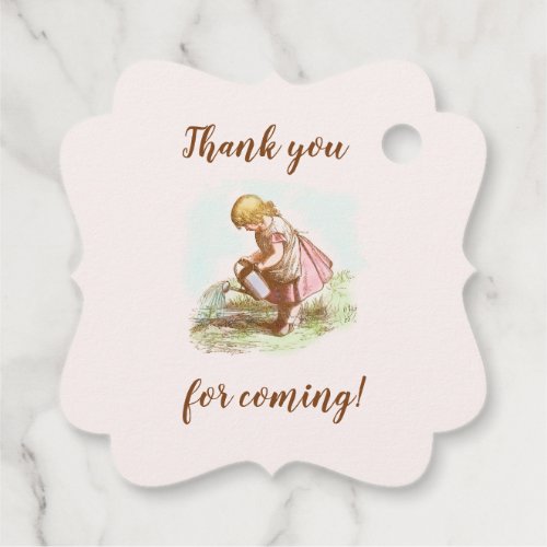 Vintage Garden Party Baby Shower  Favor Tags