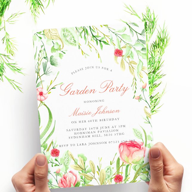 Vintage Garden Party Birthday Invitation (Creator Uploaded)