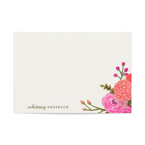 Vintage Garden Personalized Stationery Note Card