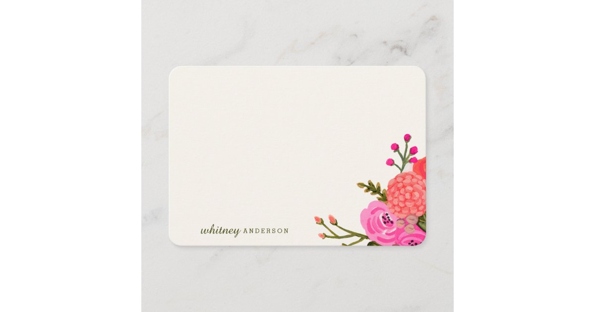 Vintage Garden Personalized Stationery Note Card