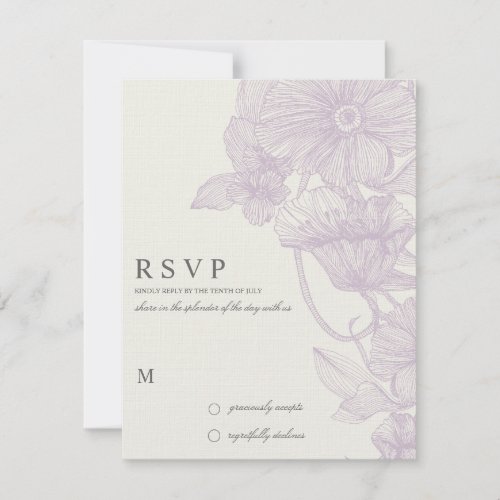 VINTAGE GARDEN | R S V P RSVP CARD