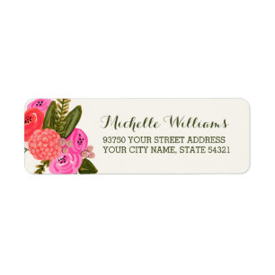 Vintage Garden Return Address Labels