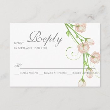 Vintage Garden Roses - Rsvp Card by Whimzy_Designs at Zazzle