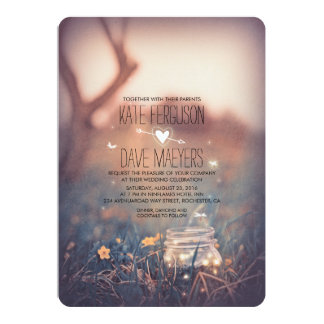 rustic mason jar wedding invitations