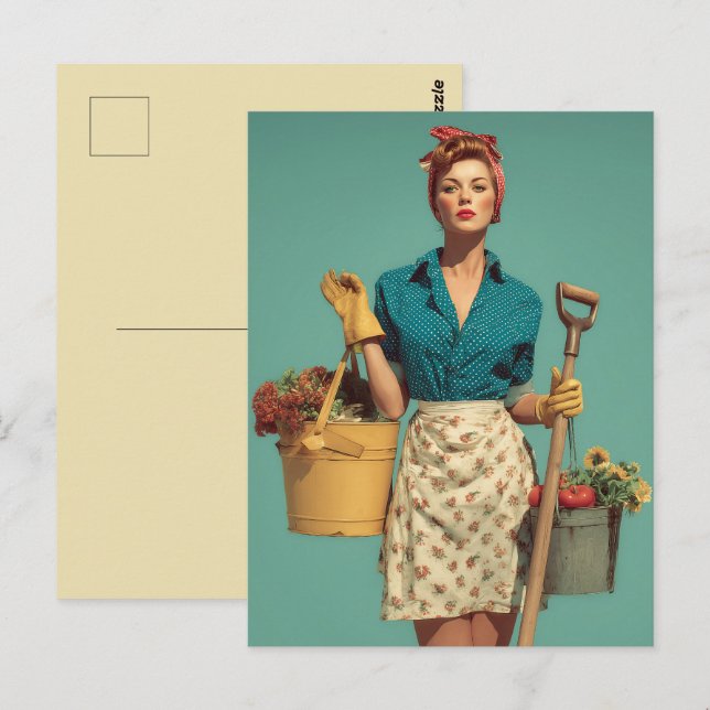 Vintage Garden Style Confidence Postcard (Front/Back)