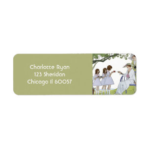 Vintage Garden Tea Party  Label
