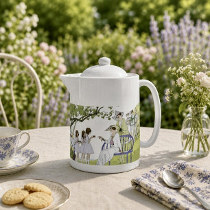Vintage Garden Tea Party Teapot