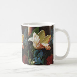 Vintage Garden Tulip in Bloom, Victorian Flowers Coffee Mug