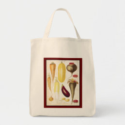 Vintage Garden Vegetables Kitchen Art Shopping Tote Bag