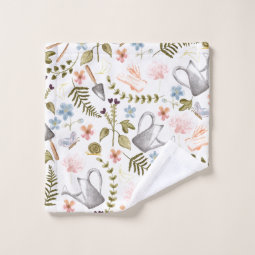 Vintage Garden | Watercolor | Cottagecore Bath Towel Set | Zazzle