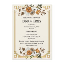 Vintage Garden Wedding Enclosure Cards