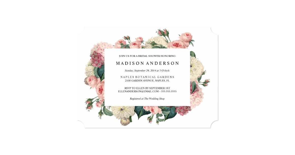 Vintage Garden Wedding Invitations 5