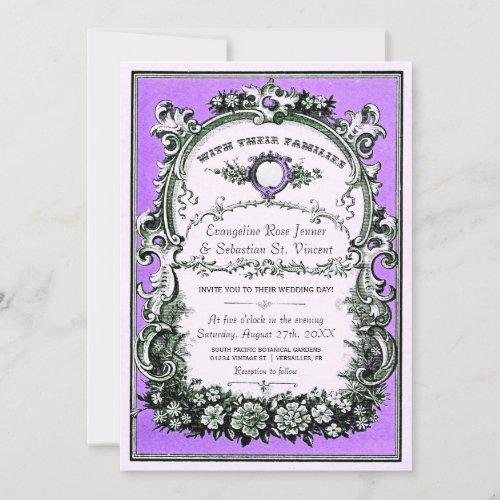 Vintage Garden Wedding Invitations