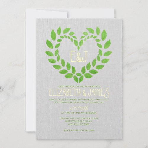 Vintage Garden Wedding Invitations