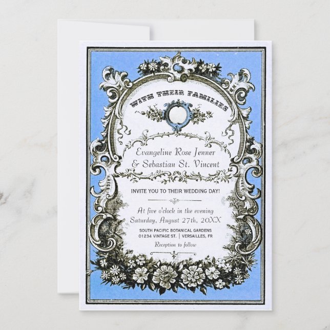Vintage Garden Wedding Invitations (Front)