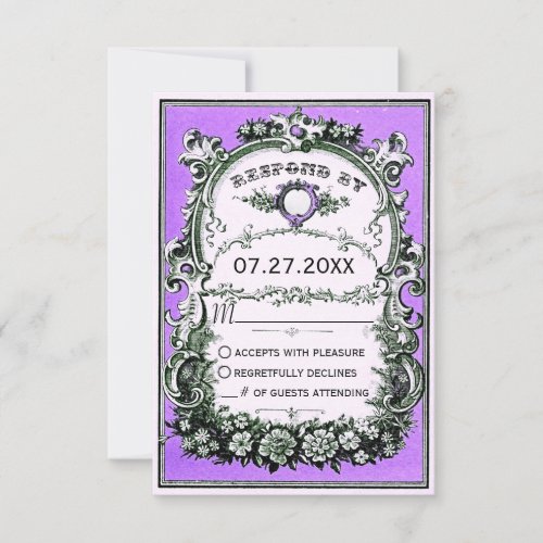 Vintage Garden Wedding Response Cards