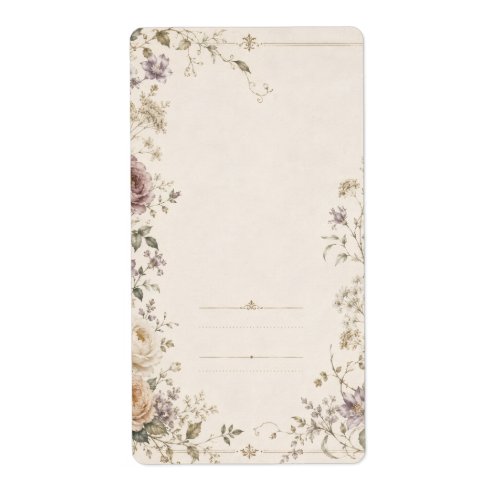 Vintage Garden Wedding Stationery style Label