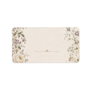 Vintage Garden Wedding Stationery style Label