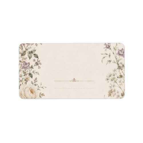 Vintage Garden Wedding Stationery style Label
